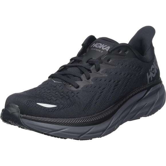 Hoka Other - Hoka One One Clifton 8 Men's 13 D Running Shoes Athletic Sneakers Black Mono